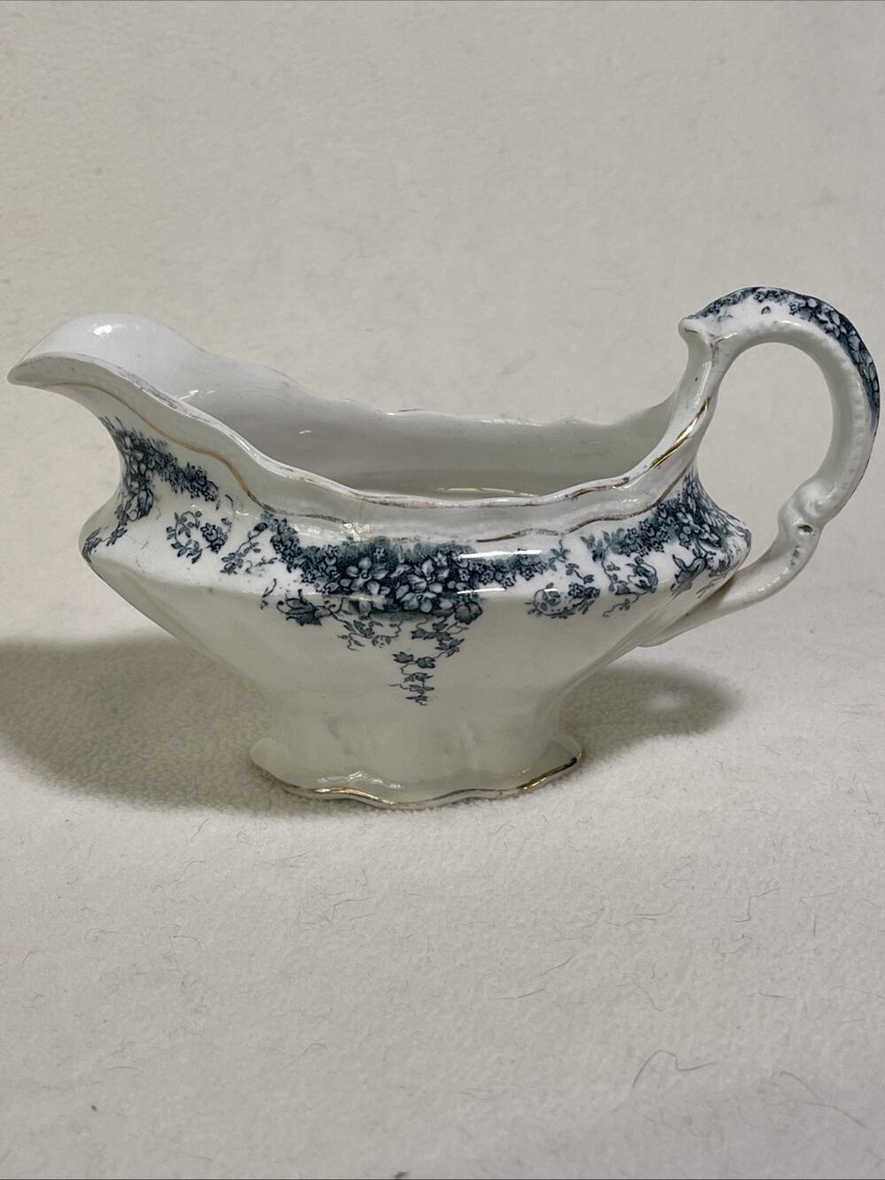 Antique Burslem ENGLAND ROYAL Staffordshire Gravy Boat
